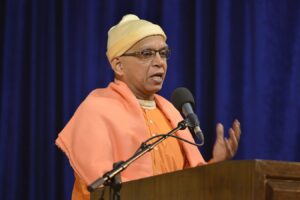 Swamiji spoke on Guru given Sadhana and Shraddha.