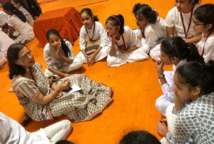 Group counselling session with devotee doctor.
