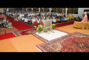 Swami Lalitananda addresses devotees, Noida
