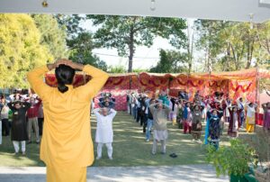 Devotees join in group Energization Exercises, Jammu.