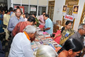 A busy book stall at Vijayawada.