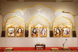 Beautiful altar in the main meditation hall.