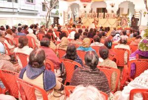 Swami Amrananda leads celebrations at Serampore.