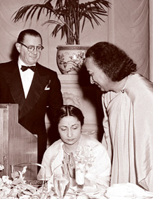 Indian Ambassador's wife with Yogananda