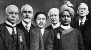 Yogananda with international congress of religious leaders in Boston.