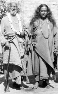 Swami Sri Yukteswar and Yogananda at Kolkata in 1935.