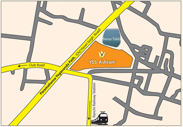 Yogoda Ashram Ranchi road map.