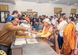 Devotees are served a special meal.