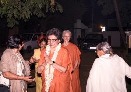 Sannyasinis arrive at YSS Ranchi ashram.